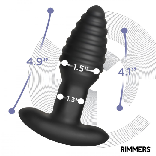Anal Vibrator w. Remote Rimmers Model E 3 Speed & 4 Rotation Modes splash-proof 8 Meter Range by RIMMERS buy cheap