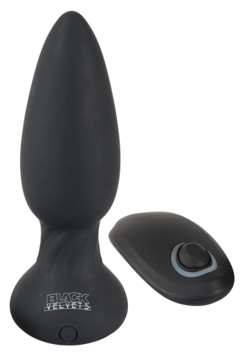 Vibrateur anal avec rotation et télécommande Black Velvets Silicone