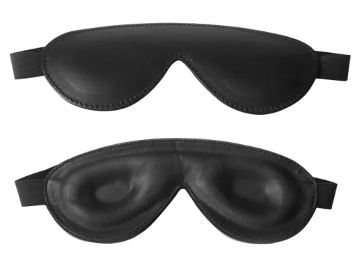 Augenmaske gepolstert Leder m. Gummiband