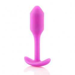 B-Vibe Snug Plug 1 weighted Butt-Plug fuchsia small seamless Silicone 2cm Diameter for Anal-Sex Beginners by B-VIBE buy