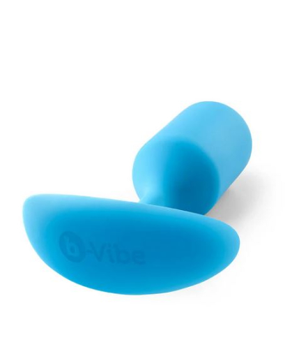 B-Vibe Snug Plug 3 weighted Butt-Plug blue with 2 rotating inner Balls 3.6cm Diameter Medium sized Plug by B-VIBE buy