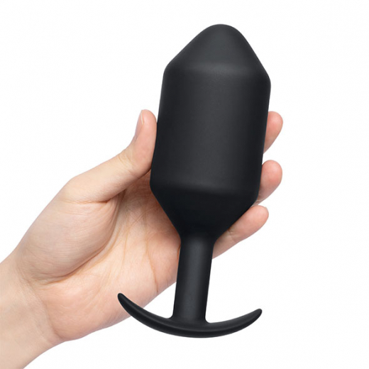 B-Vibe Snug Plug 7 weighted Butt-Plug black rotating inner Balls f. Advanced Users flexible Silicone by B-VIBE buy cheap