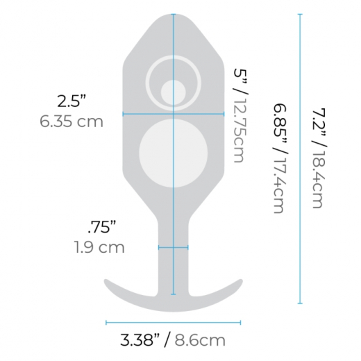 B-Vibe Snug Plug 7 weighted Butt-Plug black 2 rotating inner Balls seamless flexible Silicone by B-VIBE buy cheap