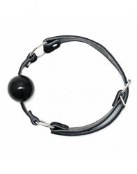 Ball Gag Silicone & Leather black