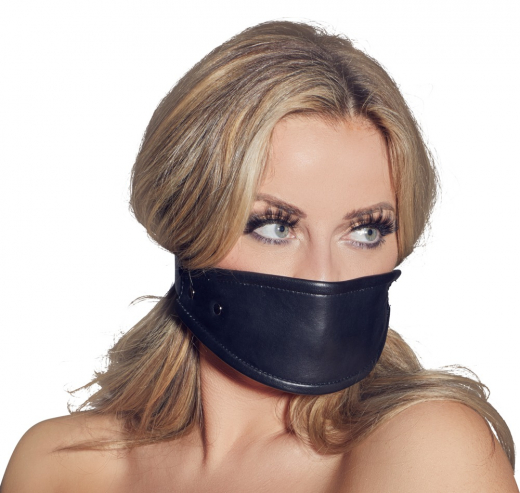 Ball-Gag Silicone w. Leather Mouth-Cover