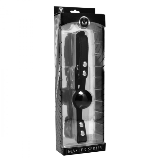 Ball Gag Silicone w. Leather Strap lockable Hush 4.2cm Ball-Diameter adjustable Head-Strap with locking Buckle buy