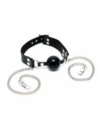 Ballknebel Silikon & Nippelklammern