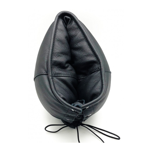 BDSM Hood Sensory Deprivation padded Leather with Eyelet Lacing @back & thick Padding soft Interior by THE RED buy