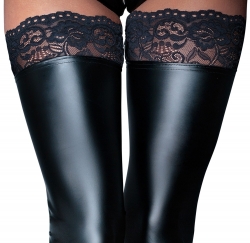 Beinstulpen Wetlook m. Spitze selbsthaftend