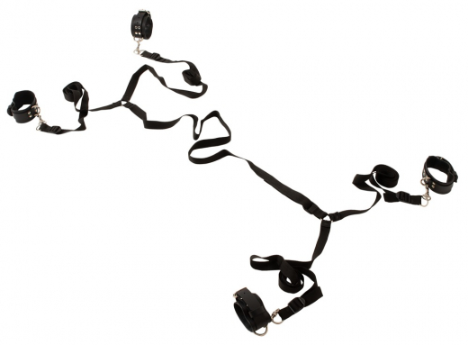 Bett Fesselset m. Ledermanschetten ZADO