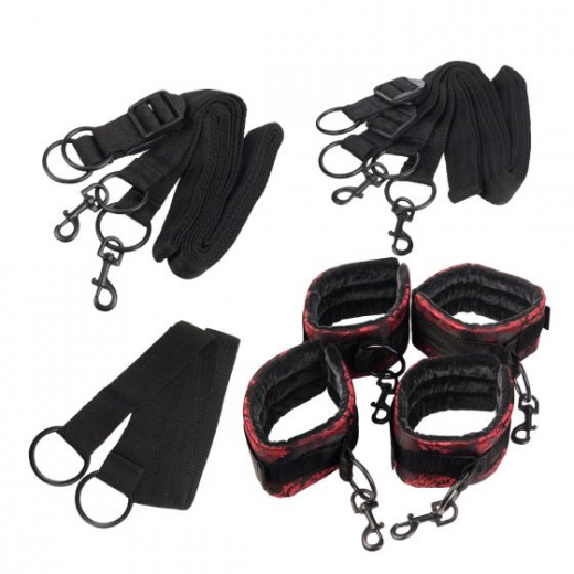 Bettfesselset Brokat-Look Scandal Bed Restraints