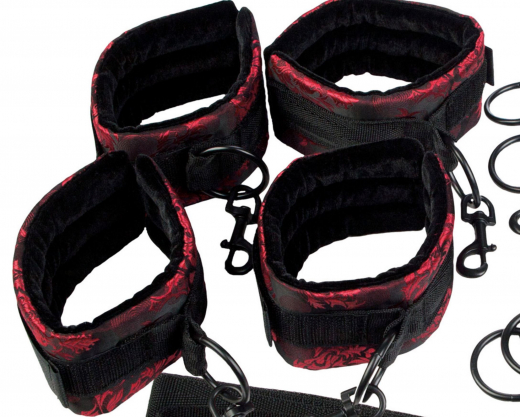 Bettfesselset Brokat-Look Scandal Bed Restraints