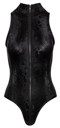 Body m. Stehkragen & Reissverschluss Schlangenhaut-Look durchgehender Reissverschluss von COTTELLI PARTY kaufen