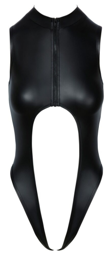 Body ouvert m. Reissverschluss Mattlook minimalistischer Schnitt oben hochgelschlossen von COTTELLI LINGERIE kaufen