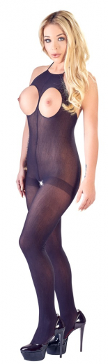 Bodystocking busenfrei & pofrei m. Nackenträger