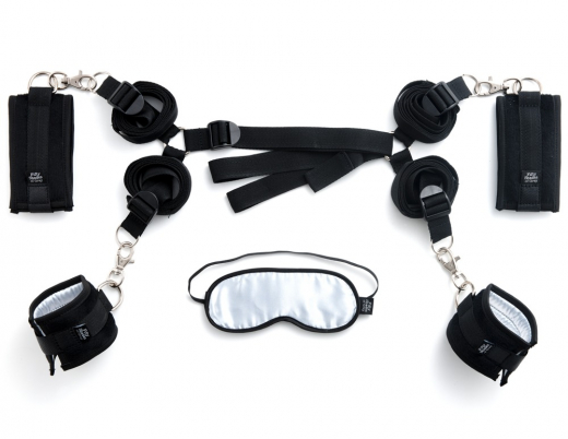 Bondage Ensemble de menottes pour lit Hard Limits Satin Néoprène