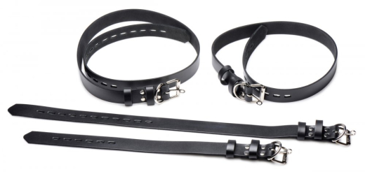 Bondage Lanières de Bondage verrouillables Lot de 4 Sangles de Bondage en cuir BdSM de STRICT LEATHER à bas prix