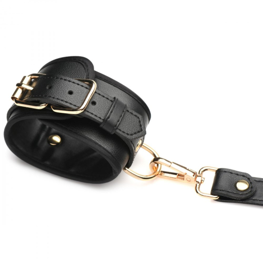 Bondage Harness m. Handfesseln & Schenkelriemen pink XL-XXL