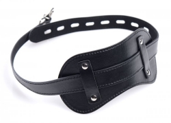 Bondage Haube abschliessbar m. Penisknebel Kunstleder