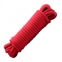 Corda bondage in cotone rosso 9,75 metri 6,5 mm