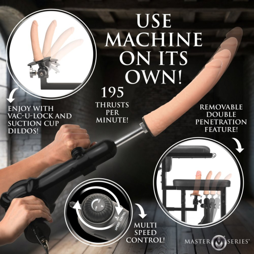 Bondage Sexstuhl m. Fickmaschine Enforcer Chair Stahlrohrkonstruktion mit Fesselpunkten BdSM Sexmöbel günstig kaufen