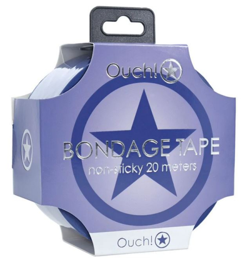 Bondage Tape blue 20 Meter sticks only to itself glossy PVC-Tape without Glue also over Vinyl or Rubber Clothing buy