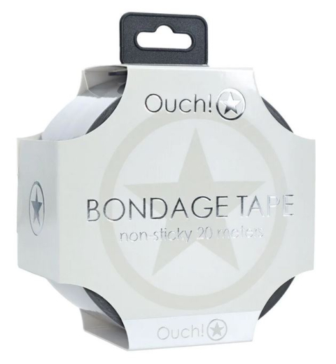 Bondage Tape silber 20 Meter für Fesselungen auf der Haut & über der Kleidung haftet nur auf sich selbst von OUCH! kaufen