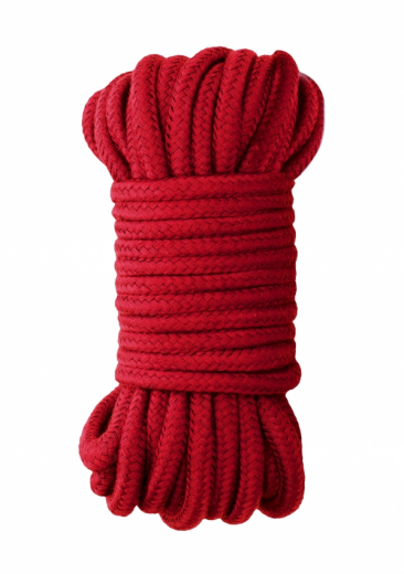 Câble de bondage coton & soie 10-mètres 8mm rouge