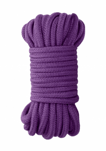 Corde de bondage coton & soie 10-mètres 8mm violet