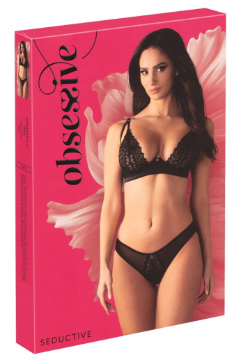 Bra underwired Donarella Tulle embroidered transparent & elastic adjustable Straps & Hook Closure by OBSESSVIE buy cheap