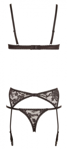 Lifting Bra Rio-Thong ouvert & Suspender Belt Lace