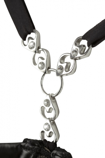 Bügelhebe Strapsbody schrittoffem Mattglanz & Spitze