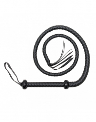 Bullwhip braided 155cm PU-Leather