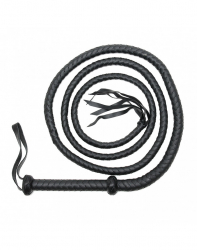 Bullwhip braided 250cm PU-Leather