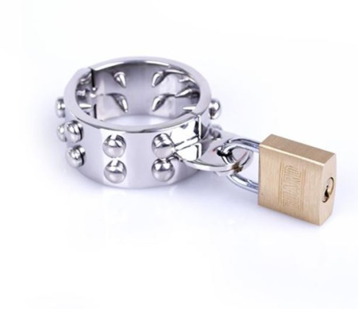 CBT Penis-Hoden Ring m. Dornen Edelstahl 45mm