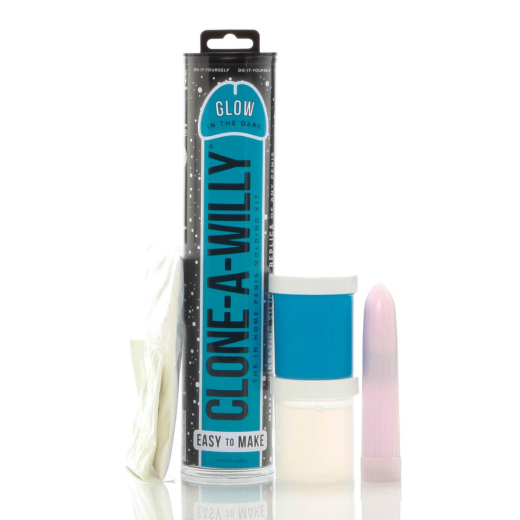 Clone-A-Willy Blue Glow-in-the-Dark Penis Casting Kit fluorescent create a exact Silicone Copy of a Penis buy