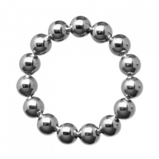 Cock Ring Perlenkette 50 mm in acciaio inox
