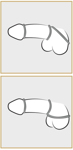 Cockringe Set Silikon 3 Stück silberfarben