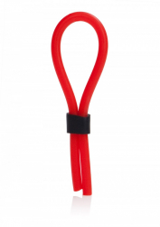 Cock Ring Silicone adjustable Lasso red