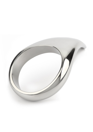 Cock Ring Träne Edelstahl 55mm hochglanzpolierter schwerer Penisring mit gerundeter Tränenform von MR STEEL kaufen