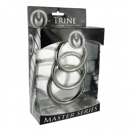 Cock Ringe Set Master Series Trine Stahl