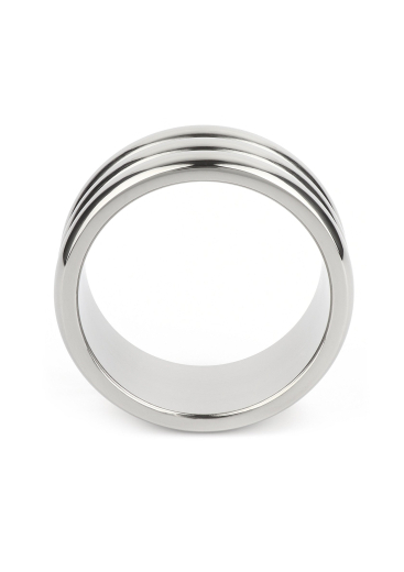 Cock Ring Elegant Triple Stainless Steel 40mm wide elegant Penis Ring glossy polished by MR STEEL buy cheap