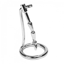 Cockring m. gewelltem Harnröhrenstift Edelstahl