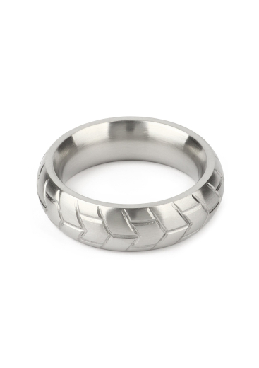 Cockring m. Profil Mega Tire Edelstahl gebürstet 45mm mit Reifenprofil-Design mattglänzend günstig kaufen