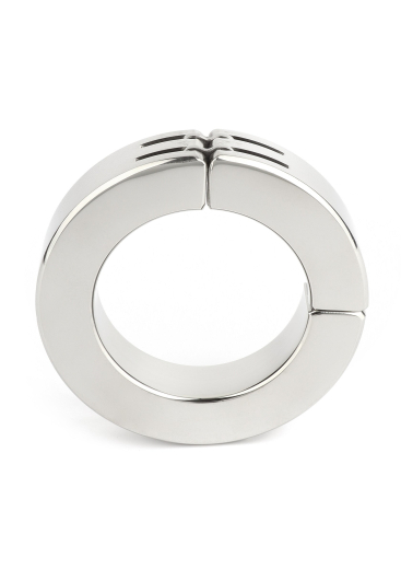 Cock Ring hinged w. Magnetic Closure Stainless Steel 45mm glossy polished Penis-Ring buy cheap