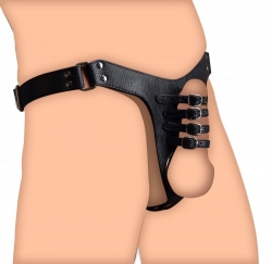 Cockring-String m. Penisriemen Male Chastity Harness