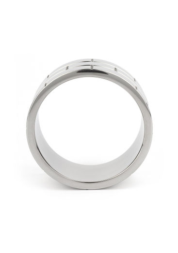 Cock Ring The Wall Stainless Steel 40mm wide Brick-patterned Penis Ring glossy polished by MR STEEL buy cheap