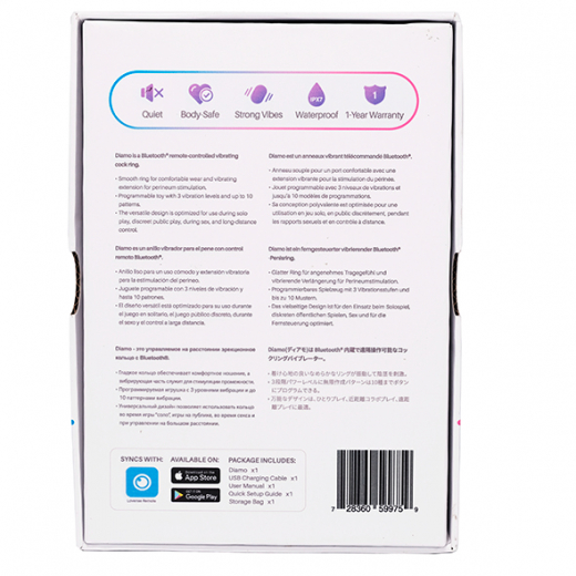 Cockring m. Vibration App-gesteuert Lovense Diamo dehnbares Silikon starke 3 Stufen-Vibration 10 Muster günstig