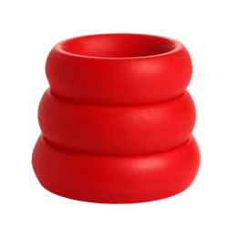 Cockringe-Set 3-teilig Donuts Silikon rot flexible dehnbare & dicke Silikonringe von TRINITY VIBES günstig kaufen