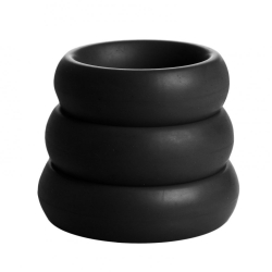 Cockringe-Set 3-teilig Donuts Silikon schwarz flexible dehnbare & dicke Silikonringe von TRINITY VIBES günstig kaufen